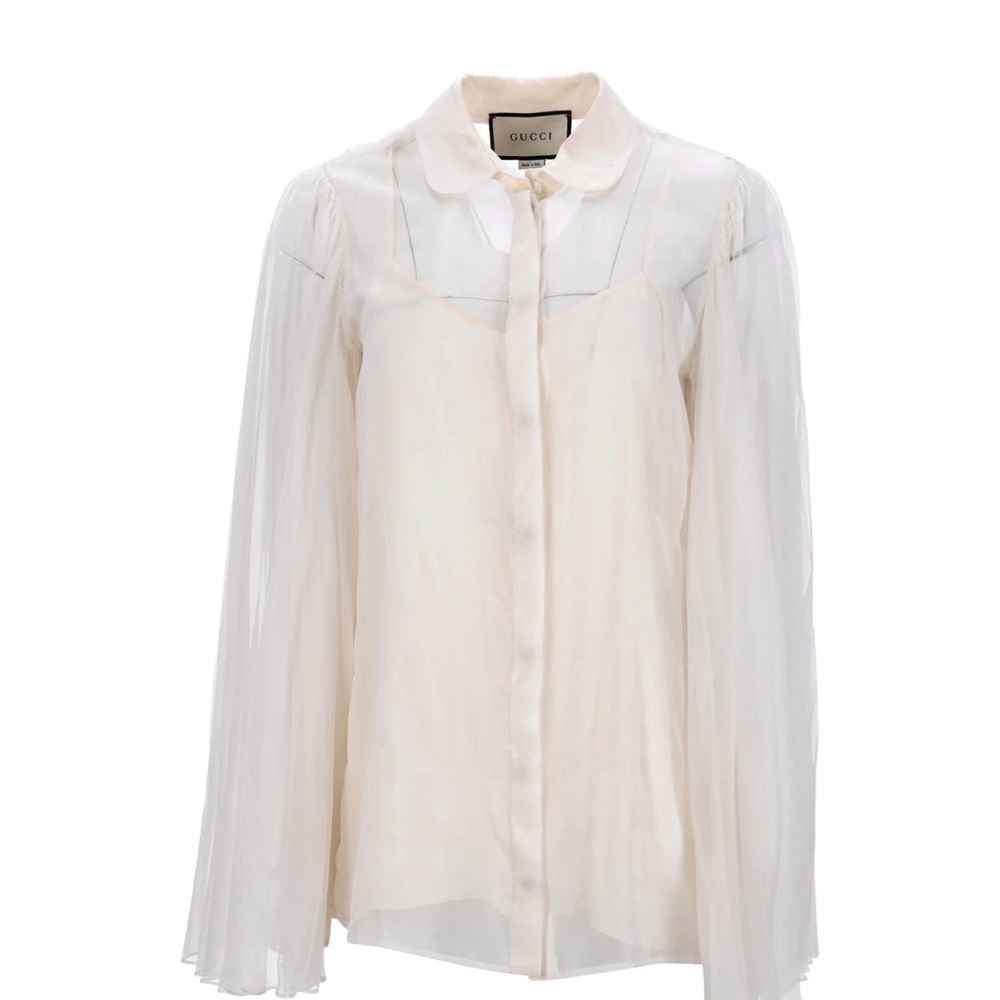 Gucci Women's Elegant White Blouse size 44